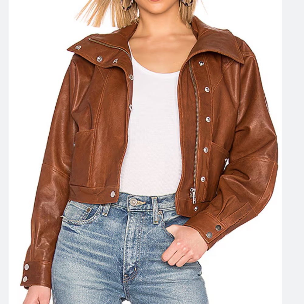 LPA Oversized Leather Jacket